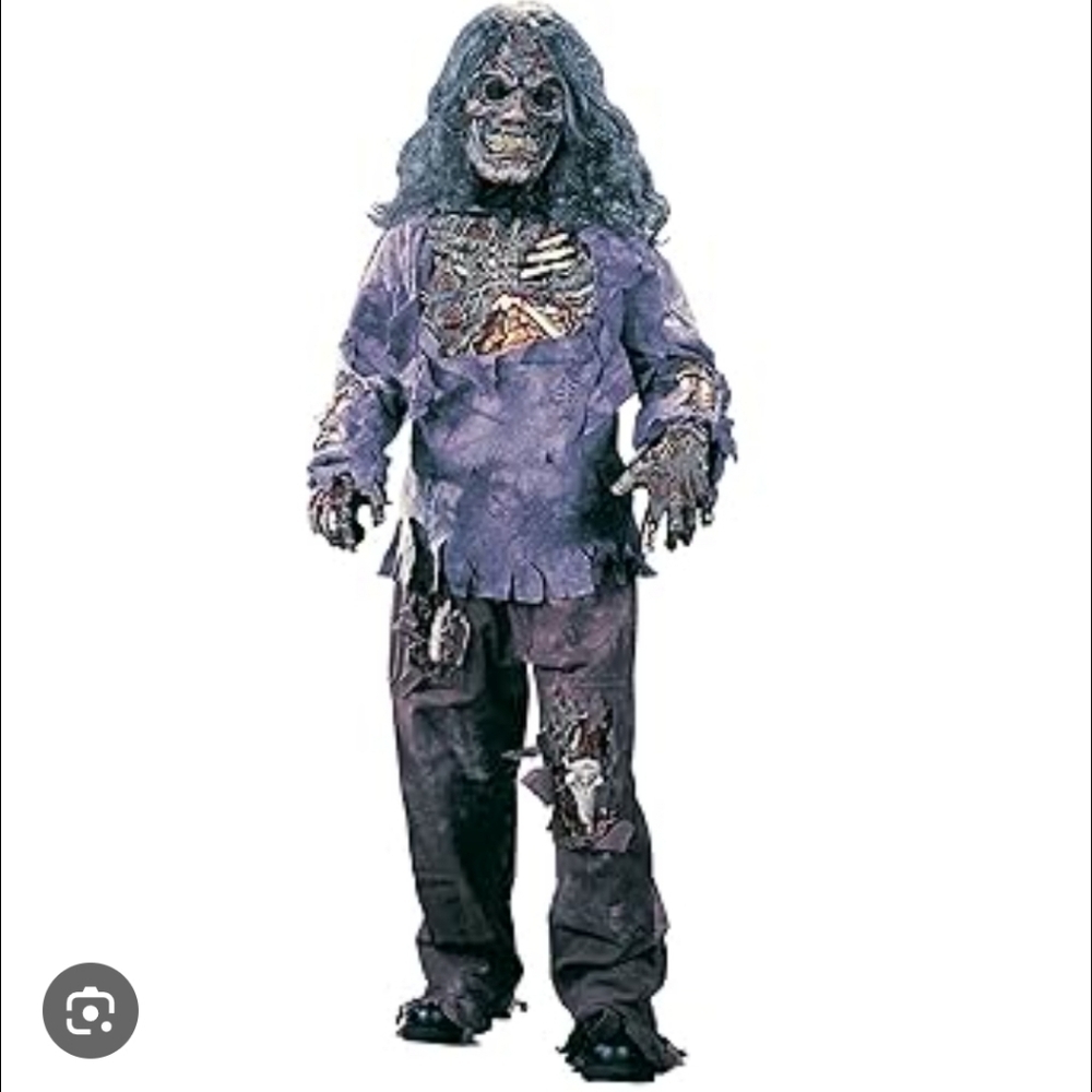 Boy Complete Zombie Costume with Mask Wig And Accessories XL 14-16 NWT